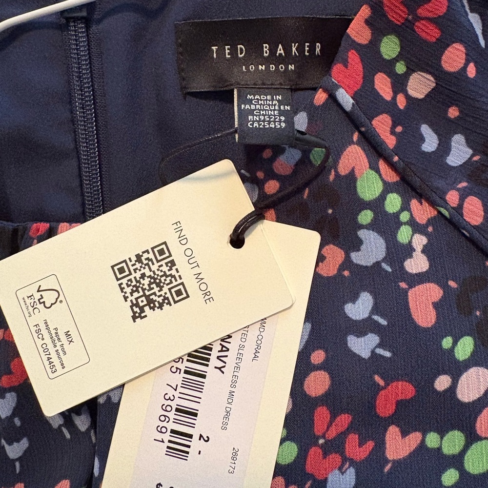 Ted Baker Multicolor Patterned Dress - Picture 7 of 8